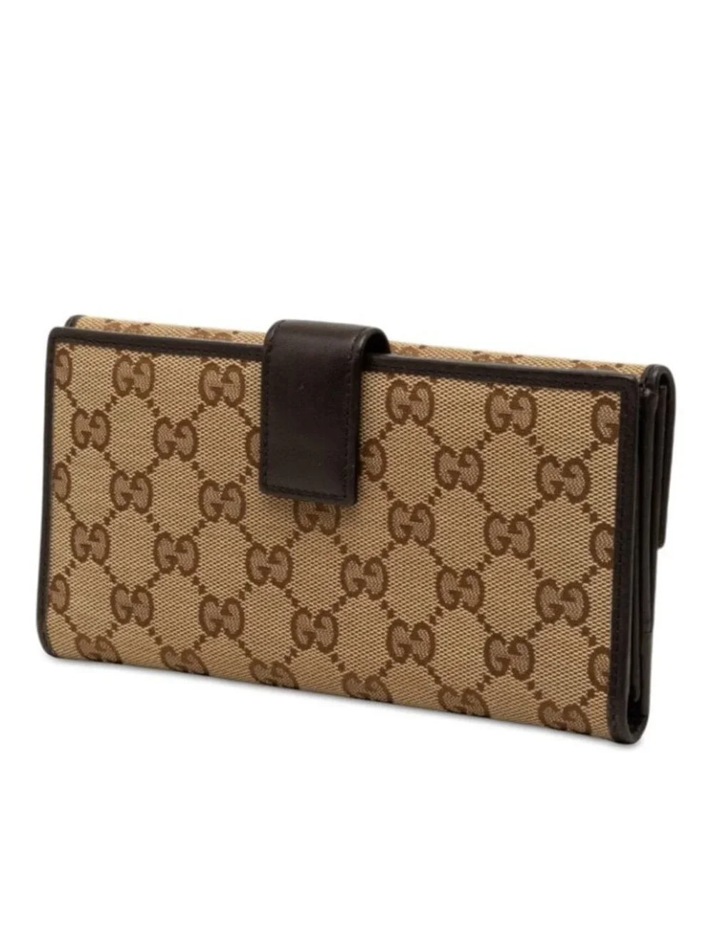 Gucci GG Canvas Wallet Beige Brown